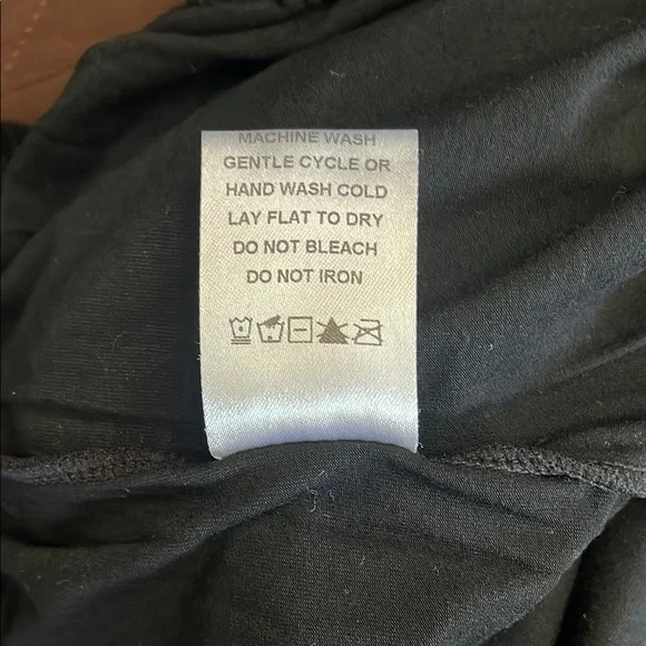 Black wide leg pant with skirt & Side Ties - Picture 12 of 12